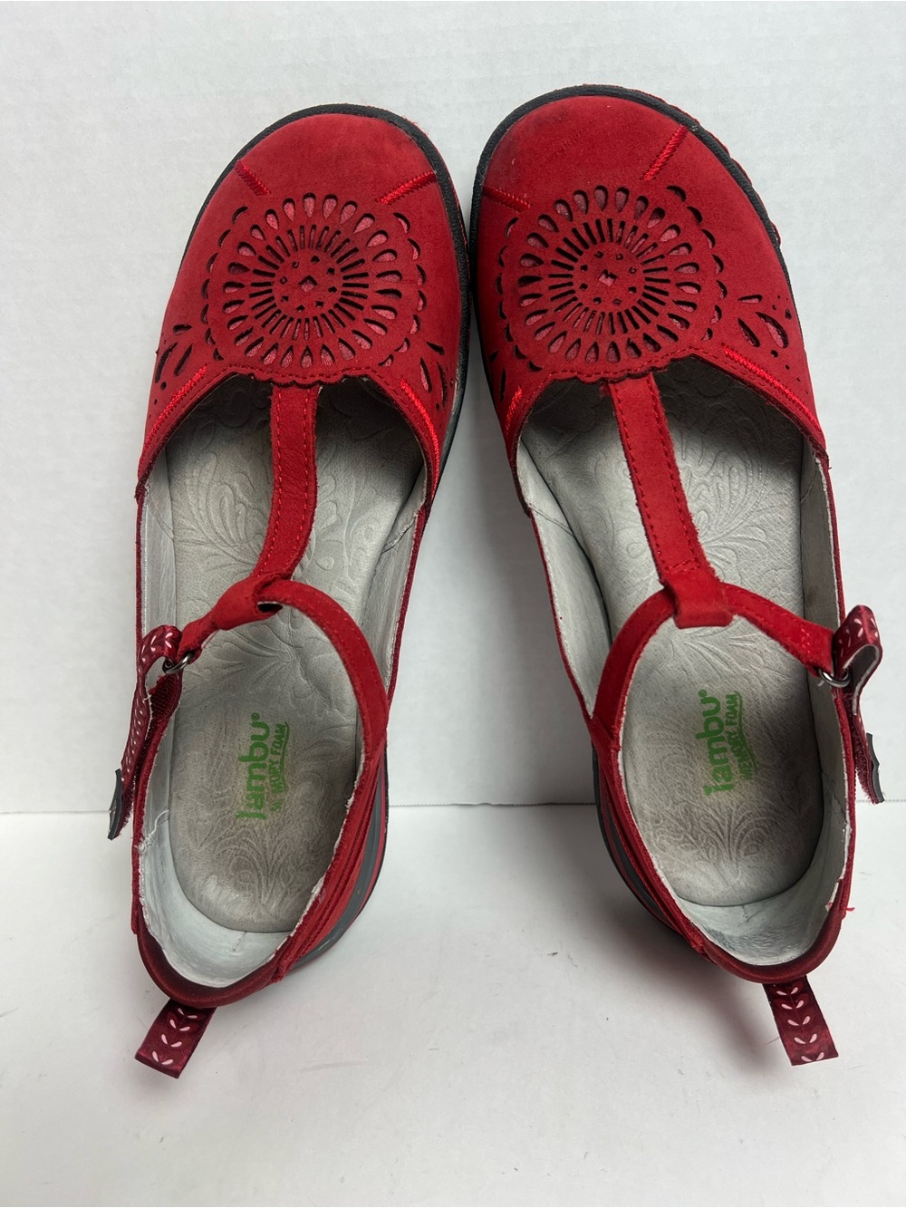 JAMBU Women’s Sunkist Size 8 Red Leather Upper Shoes - Picture 14 of 14